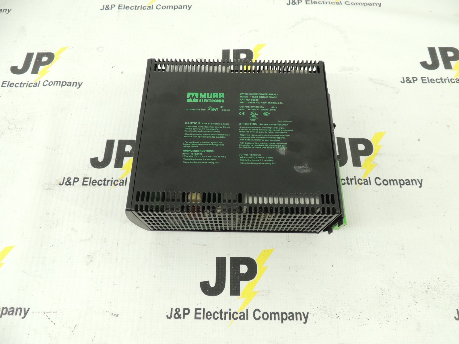 MURR ELEKTRONIC SWITCH MODE POWER SUPPLY, MCS20 115/24 SINGLE PHASE