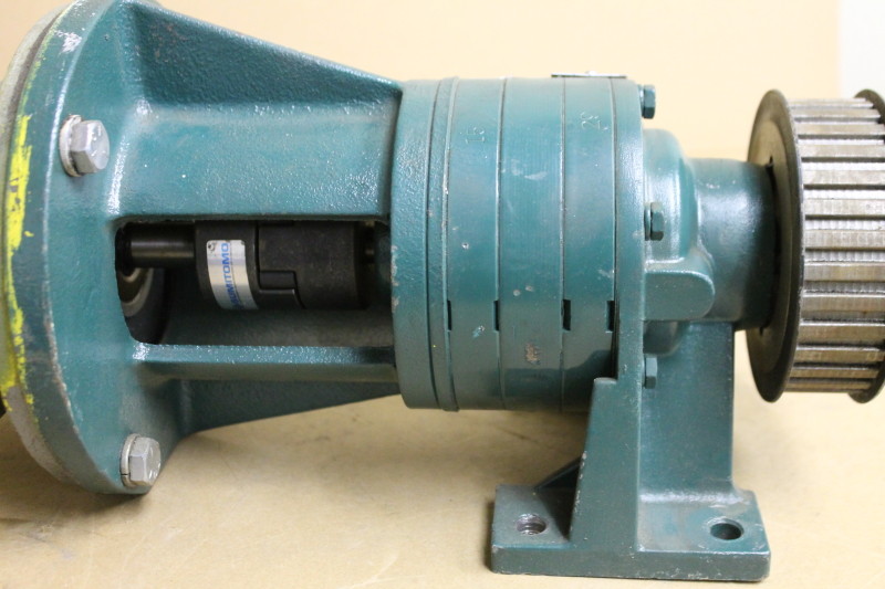Air motor w/inline gear reducer, 435:1, 434 inlb, Gast 4AM, SM-Cyclo HC 3085/07