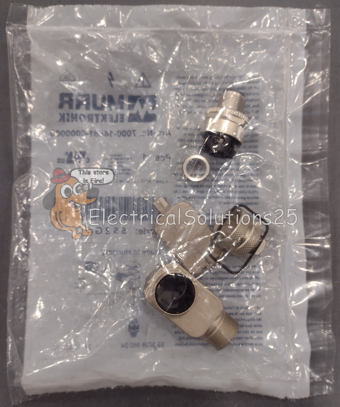 New Murr 7000-14581-0000000 M12 D-Coded Cat5 Ethernet Connector – Free Shipping
