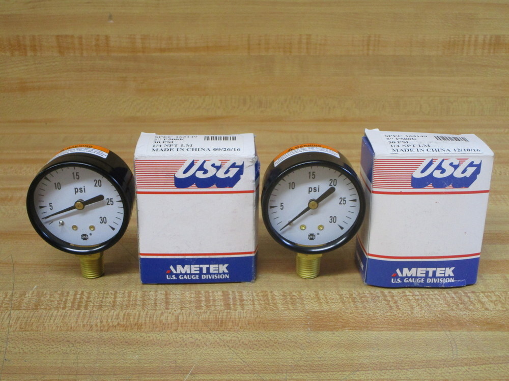 Ametek 163149 USG Pressure Gauge (Pack of 2)