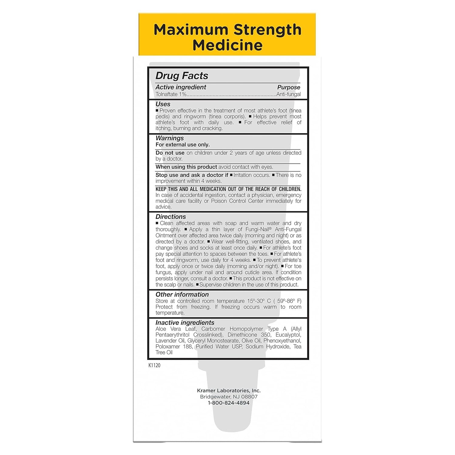 Fungi Nail Anti-Fungal Ointment 0.7 Fl Oz, Kills Fungus That Can Lead to Athlete