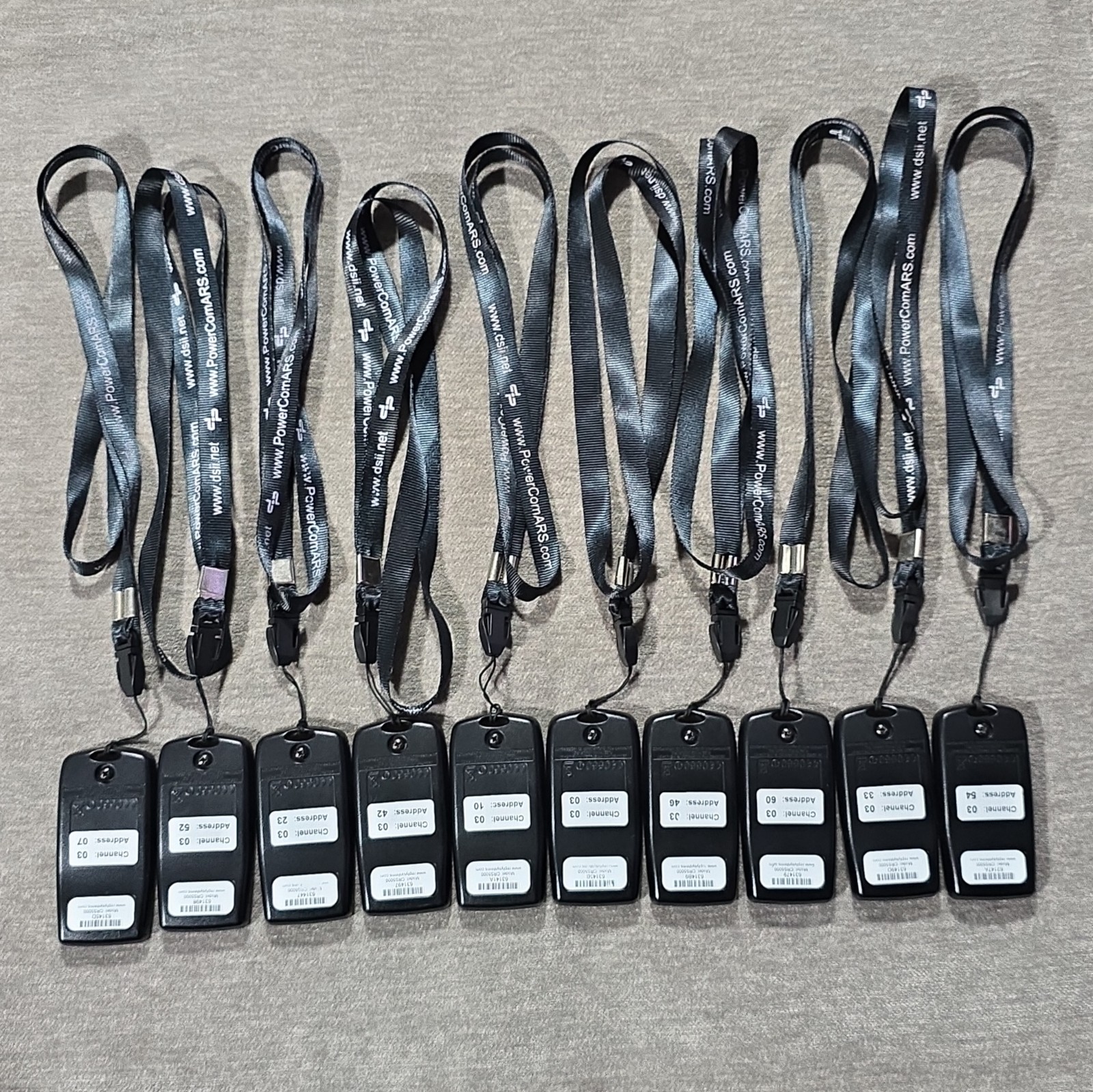 Lot of 10 CRS5000 Remote Controllers (1A–5E) – Used – Tested / Working !
