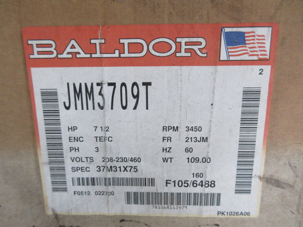 Baldor Reliance JMM3709T Pump Motor