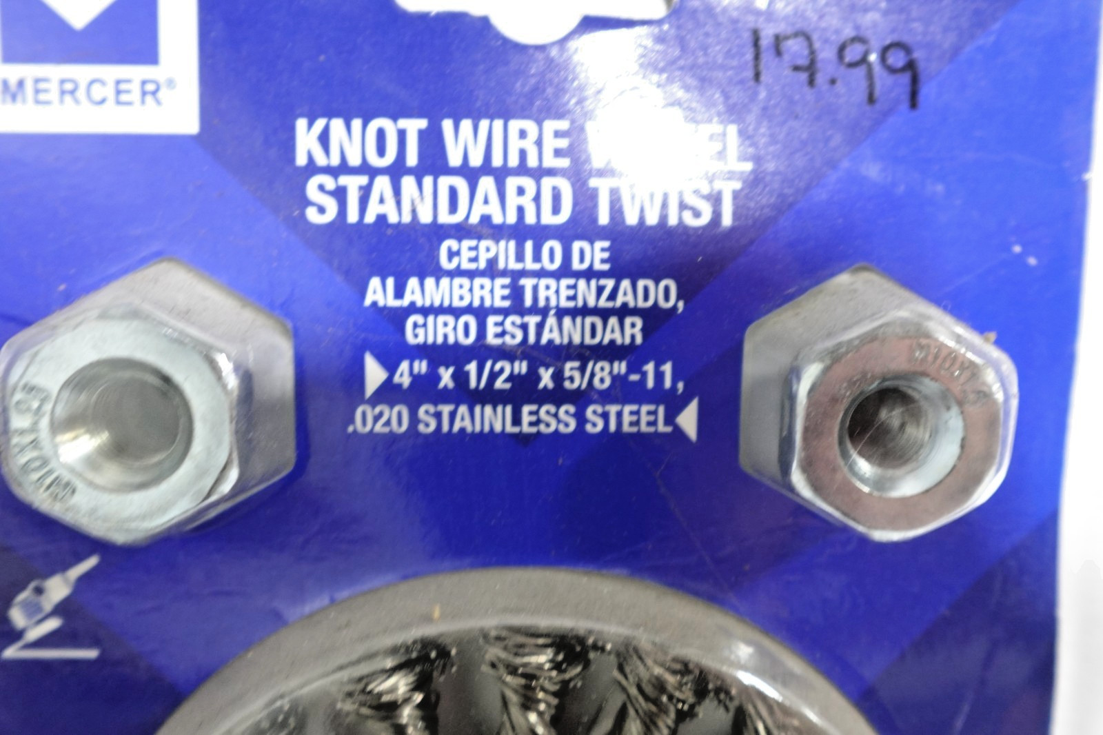 2 Stringer bead wire wheel and 1 Knot wire wheel standard twist