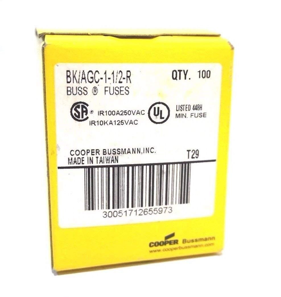 Bussmann AGC-1-1/2-R (100 EACH)