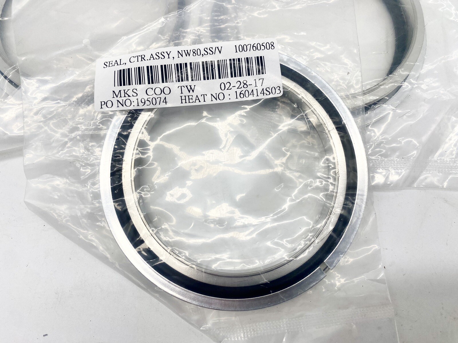 LOT OF 3 MKS-HPS 100760508 Centering/Seal Assembly, NW80, SS/V