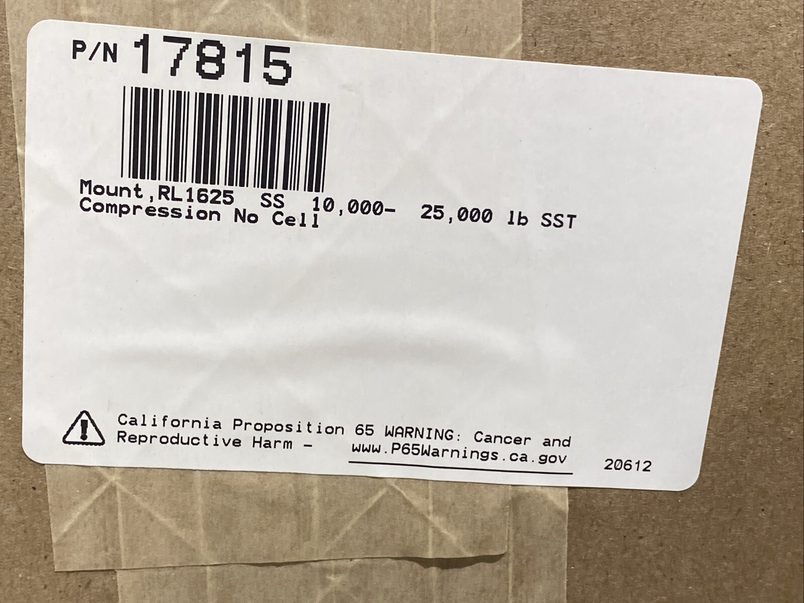 Rice Lake 17815 Mount SS RL1625 HE Series 10,000 – 25,000 Lb SST New