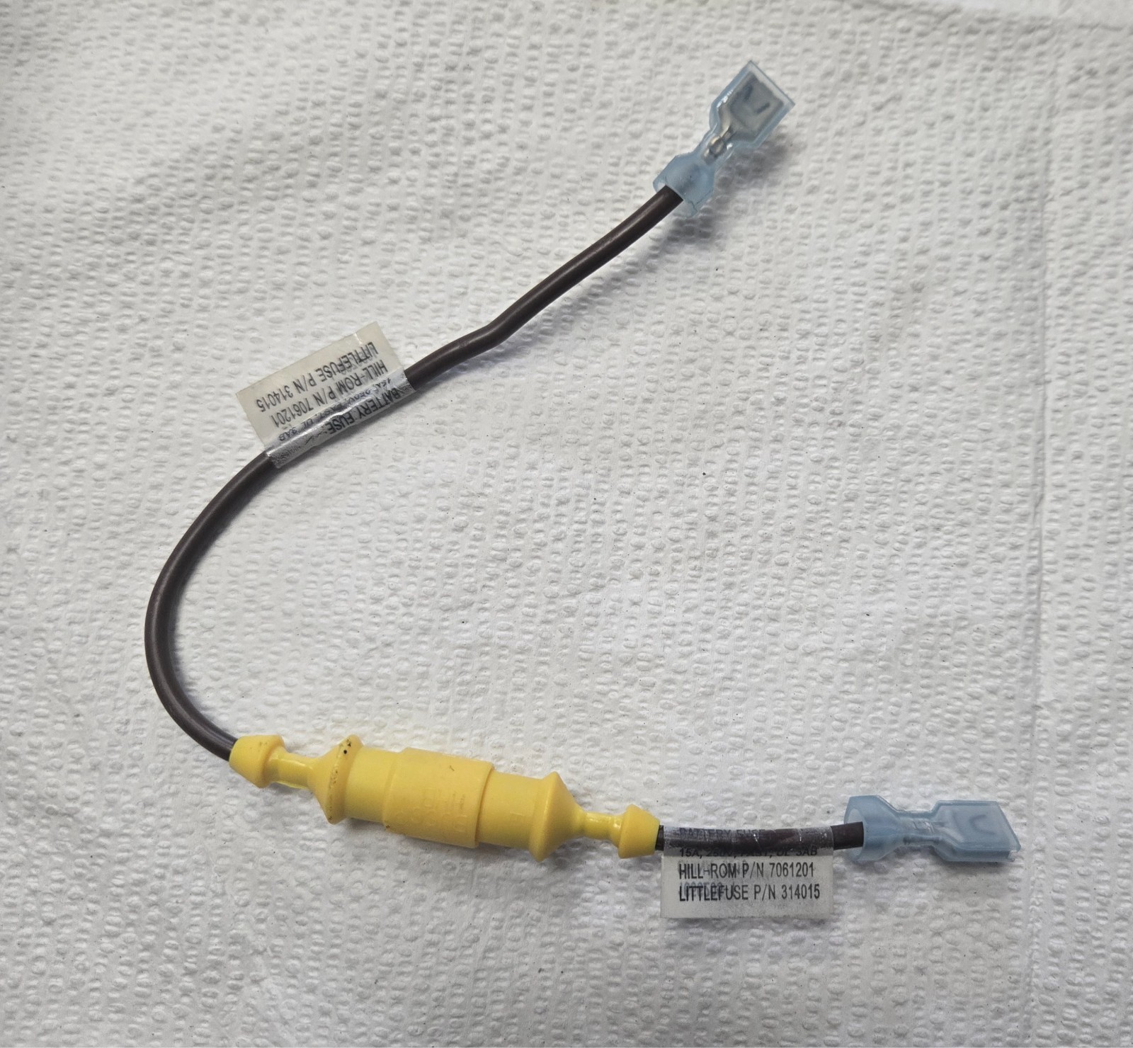 Hill-Rom VersaCare Bed Complete Genuine Oem Battery Fuse Cable 69458 include