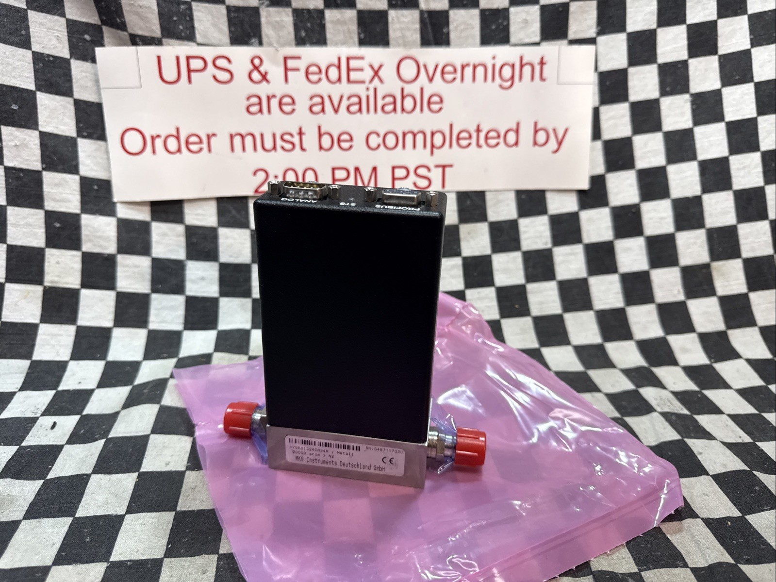 MKS Mass Flow Controller 1/4″ VCR, 20000 SCCM / N2, 179B01324CR34M/METAL