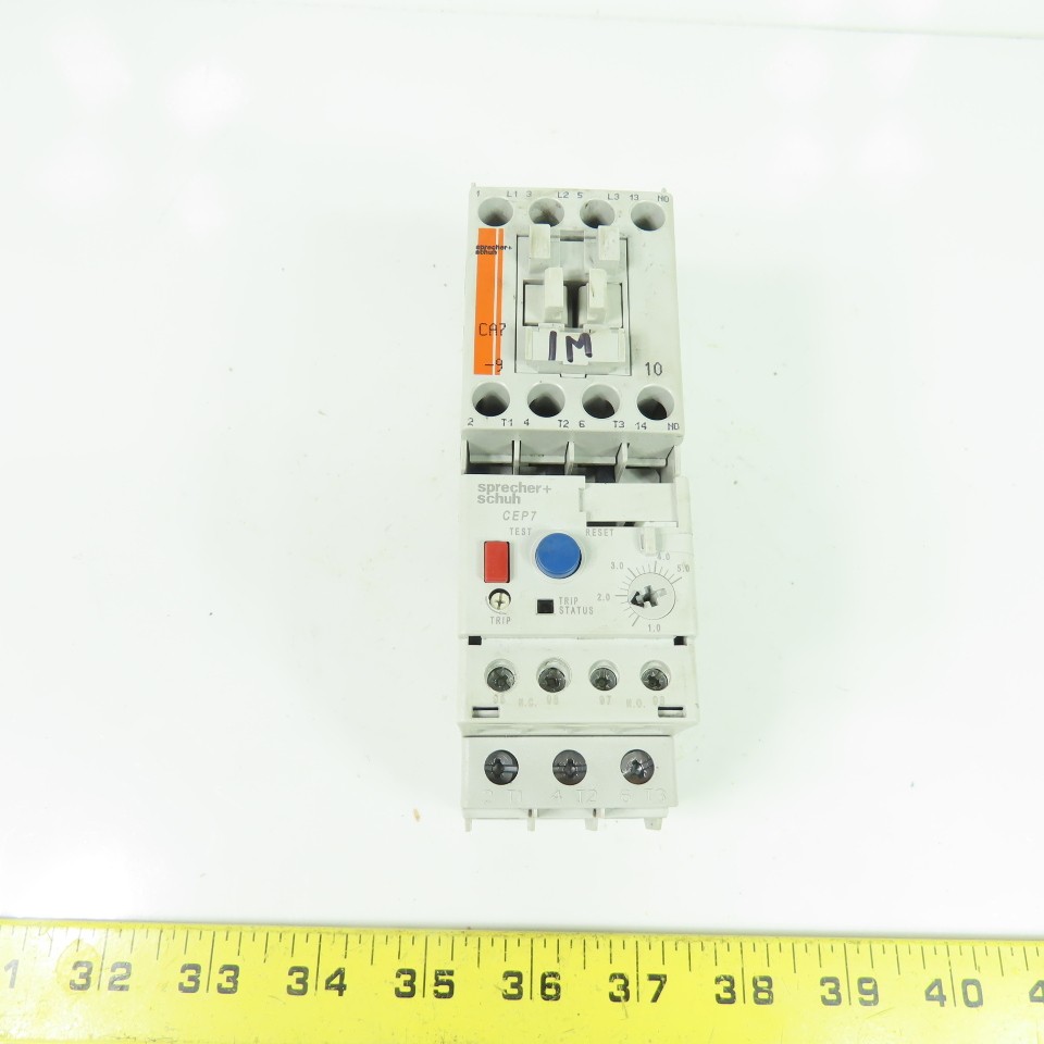 Sprecher Schuh CA7-9-10 Contactor 600V 120V Coil W/ CEP7-ED1CB Overload Relay