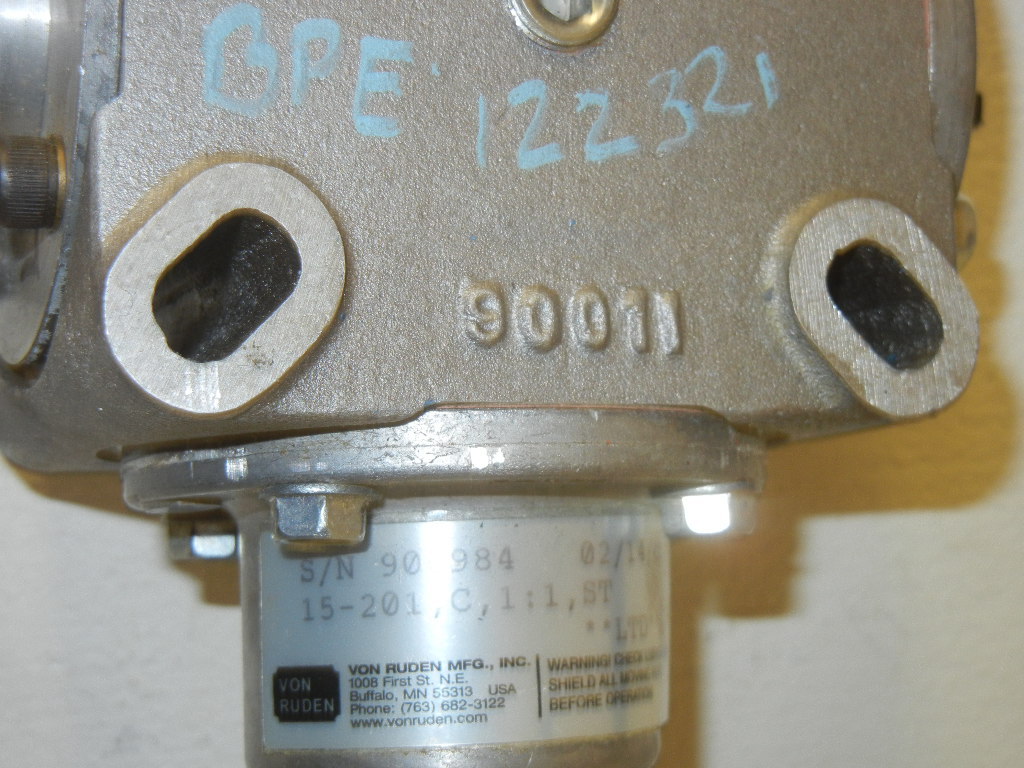 VON RUDEN 15-201 NEW-NO BOX RIGHT ANGLE GEARBOX C 1:1 ST 15201