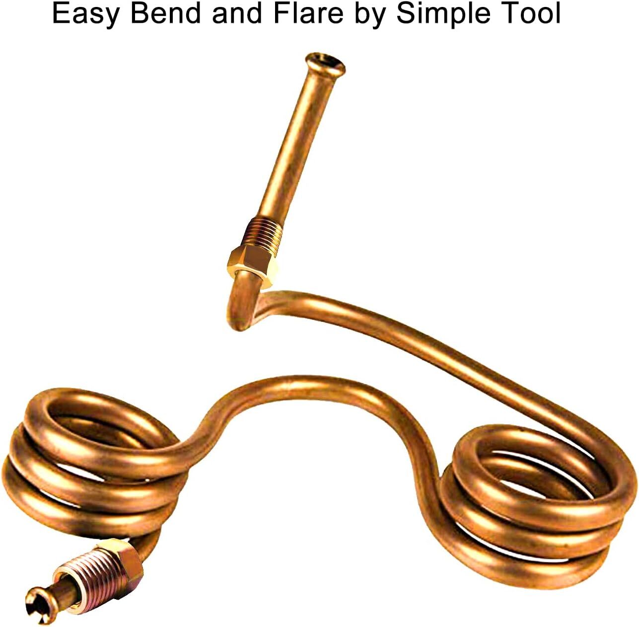 1/4″ Tubing Kit 25 Ft. of 1/4 Flexible Copper Coated Brake Line Tube Roll New