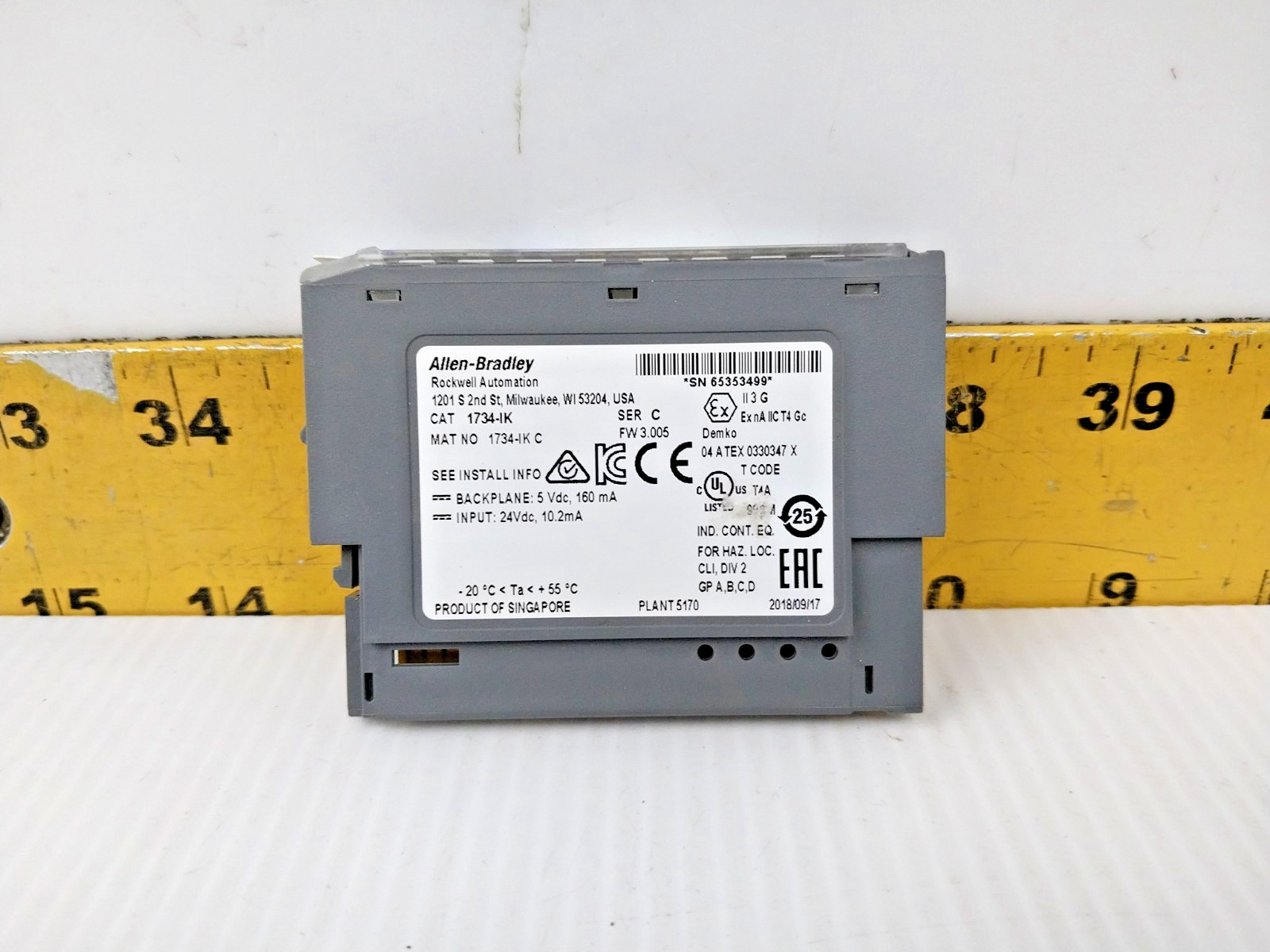 New Allen-Bradley Point I/O Incremental Encoder Interface 1734-IK SER C