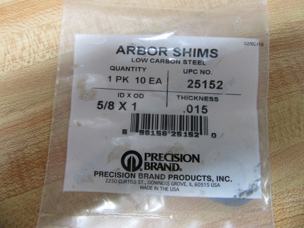 Precision Brand 25152 Arbor Shims (Pack of 20)