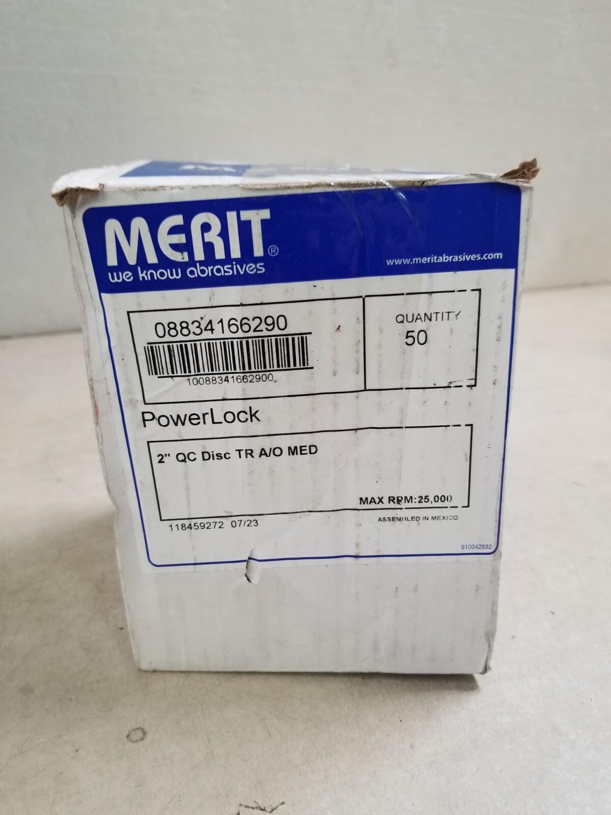 Merit Abrasives 2″ QC Disc TR A/O MED 08834166290 (50 pcs)