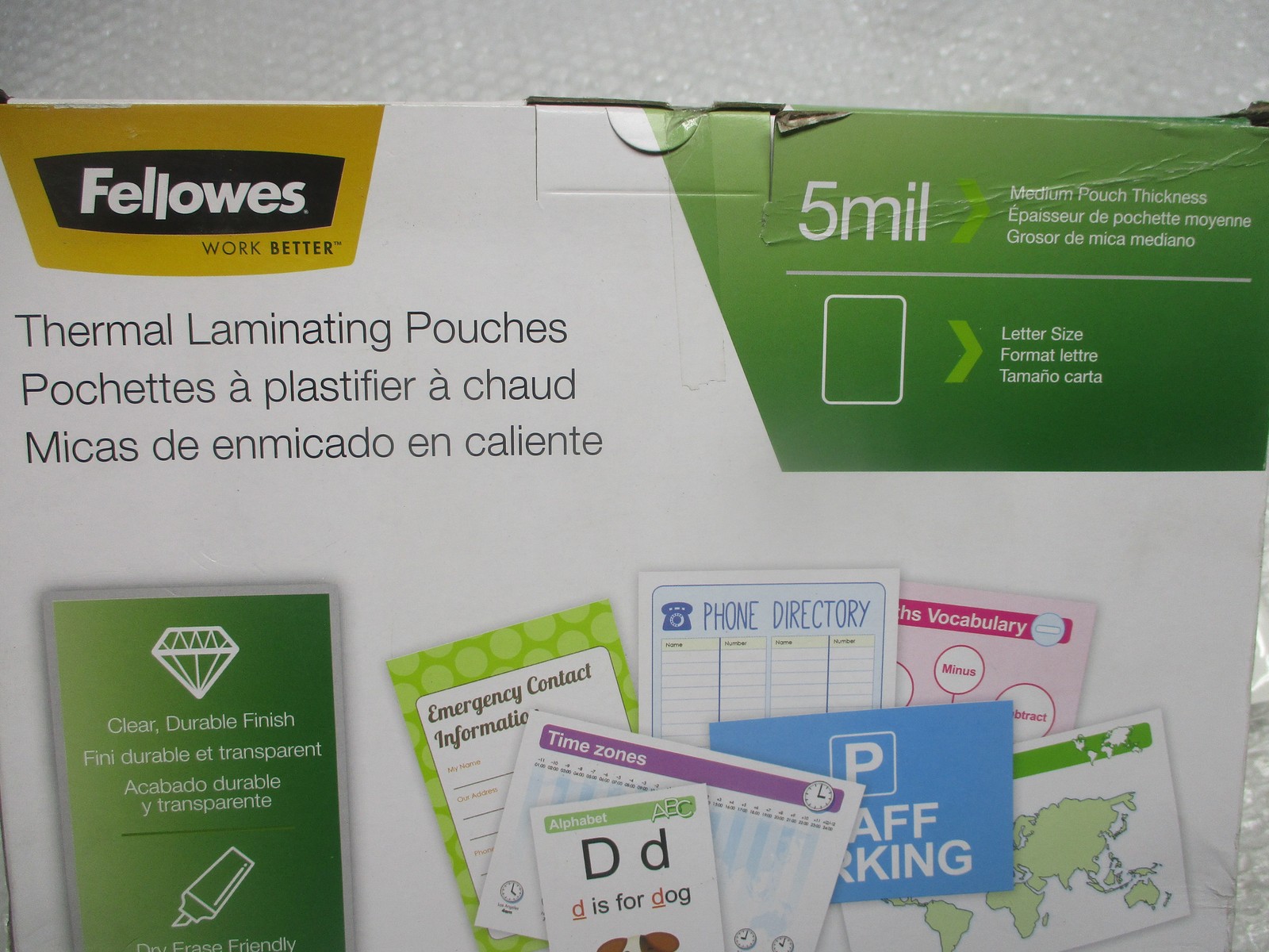 FELLOWES 9X11.5″ ELAMINATING SHEETS PKG OF 100 NSMP