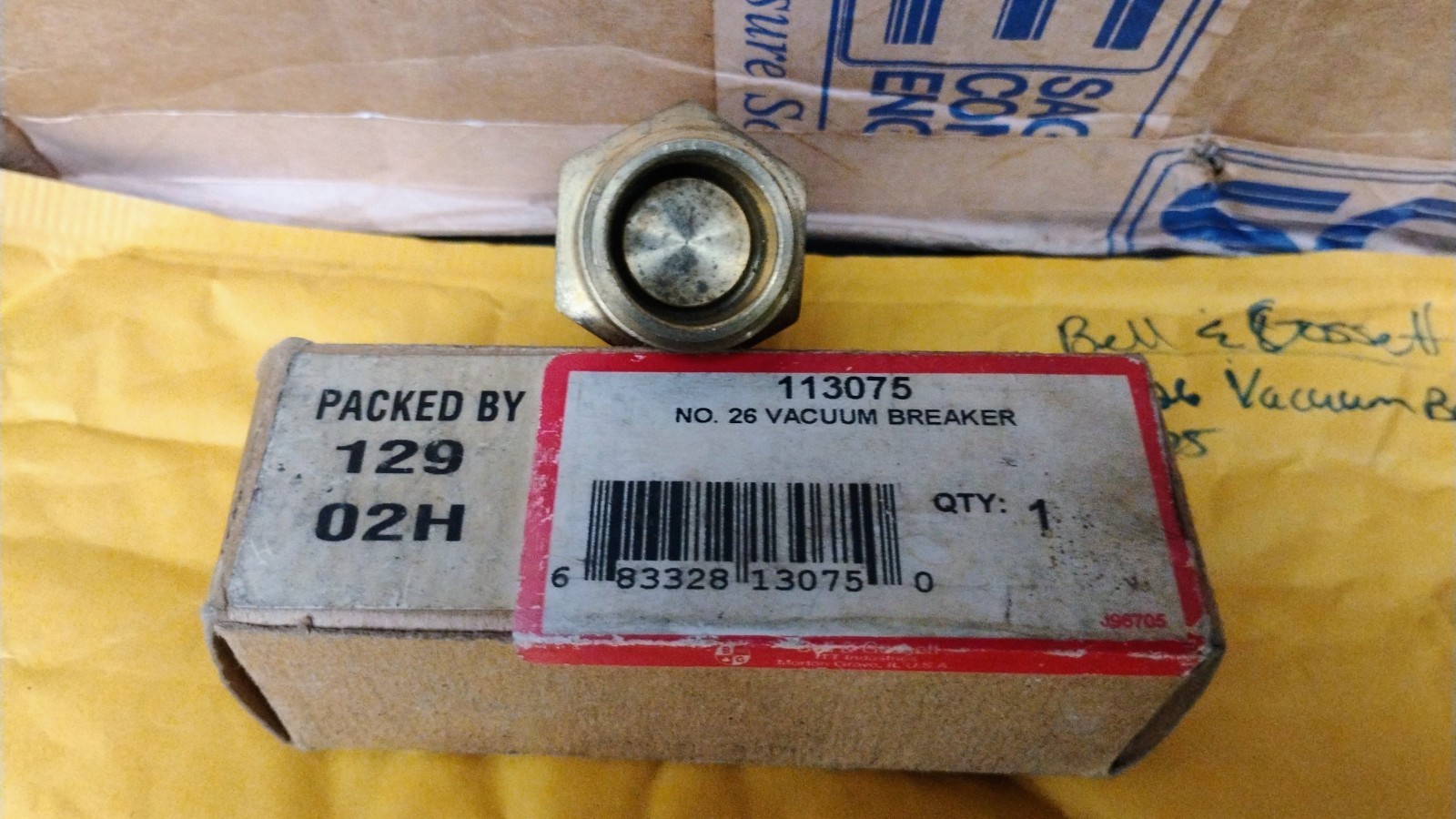 Bell & Gossett 113075 Vacuum Breaker, 3/4 in, MNPT, 240 psig, 300 deg F