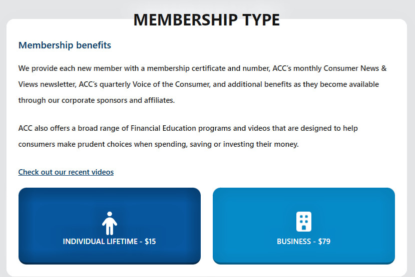 American Consumer Council Business ACC Membership (75% off Discount)