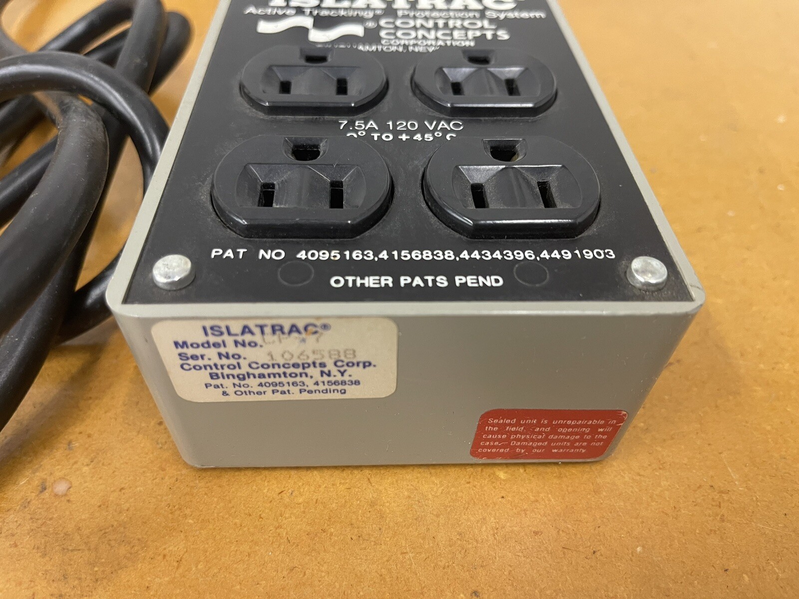 Control Concepts Islatrac CP-7, Active Tracking Protective System, Used!