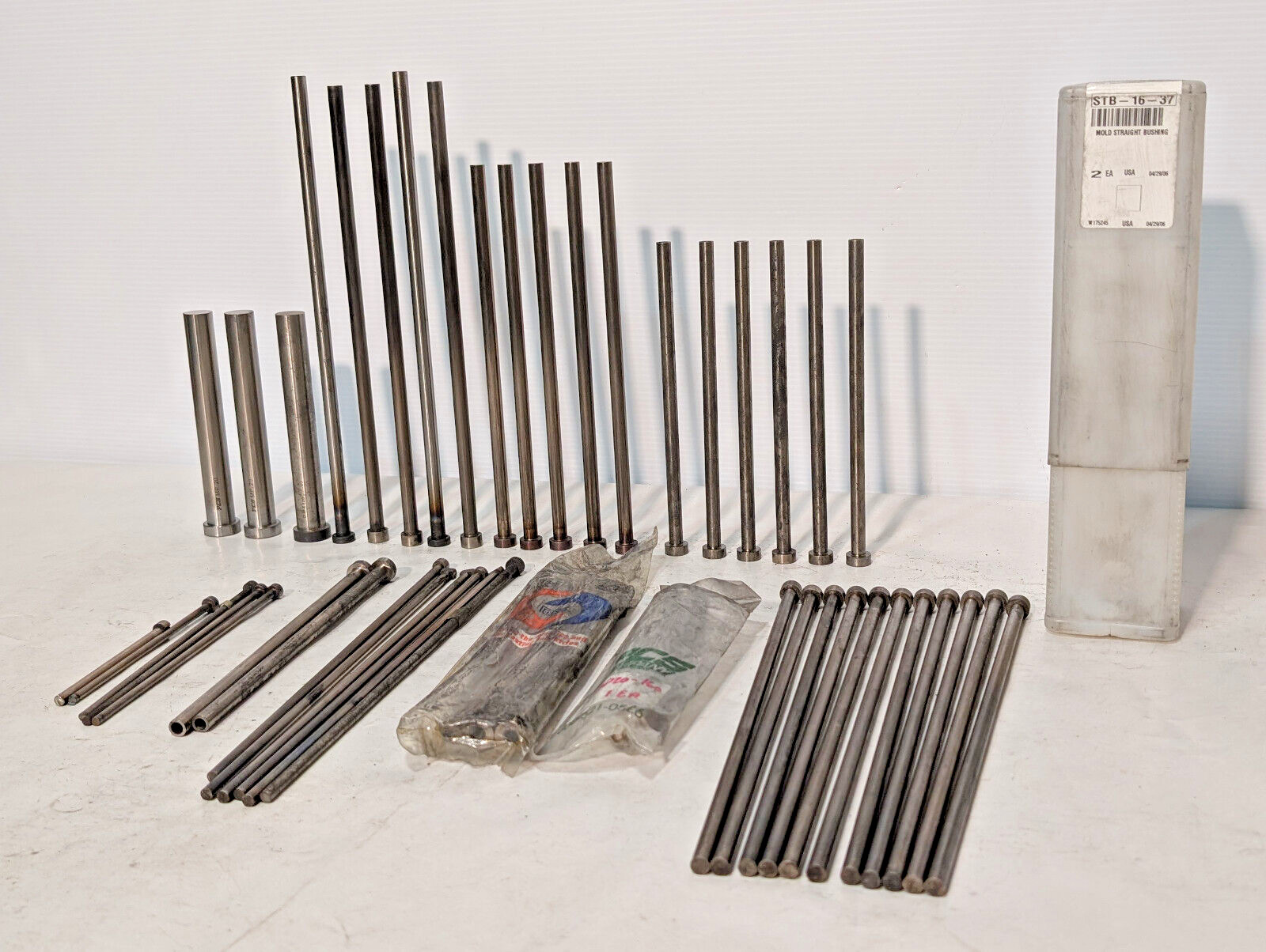 Lot of 40+: Assorted Mold Straight Bushings, Punch Pins, Ejector Pins, More