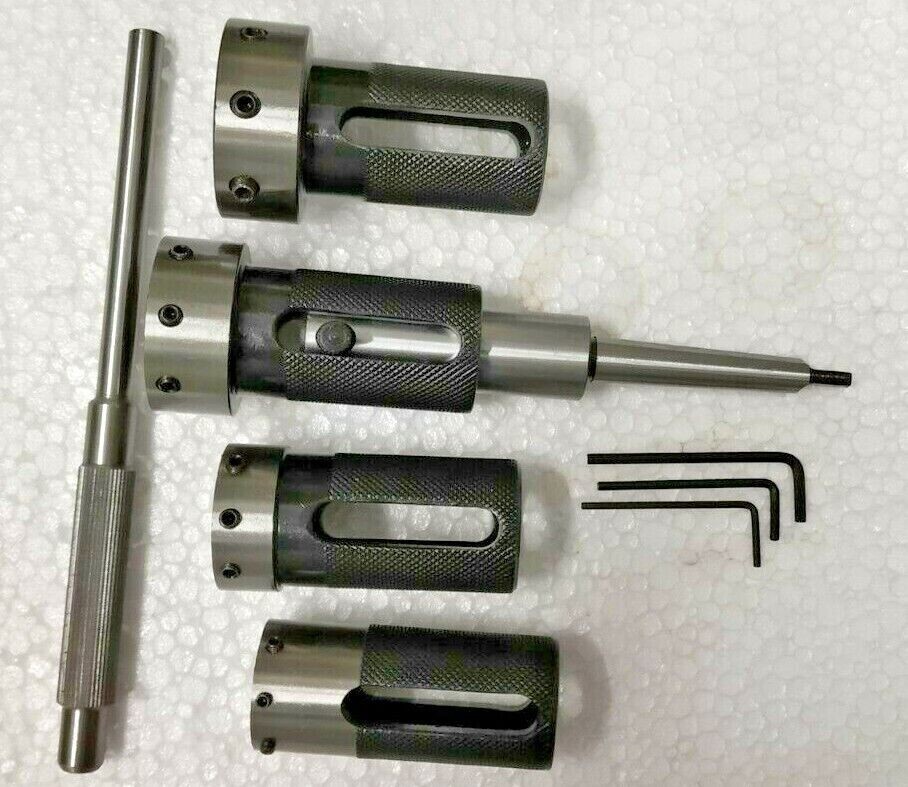 Lathe Tailstock Die Holder Set Of 4 Floating Type MT1 SHANK Holds Imperial Die @