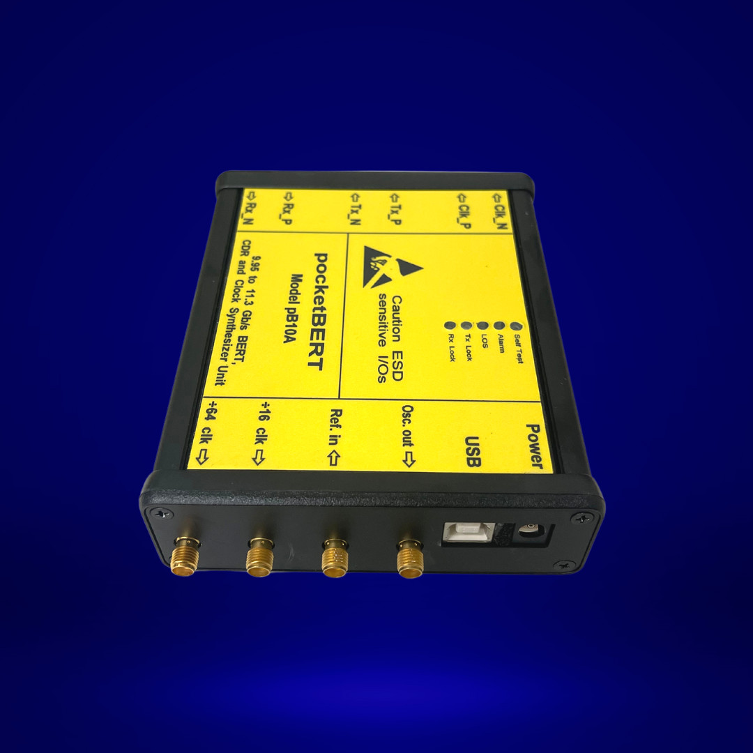 PocketBERT pB10A 9.95 to 11.3 Gb/s BERT, CDR and Clock Synthesizer Unit