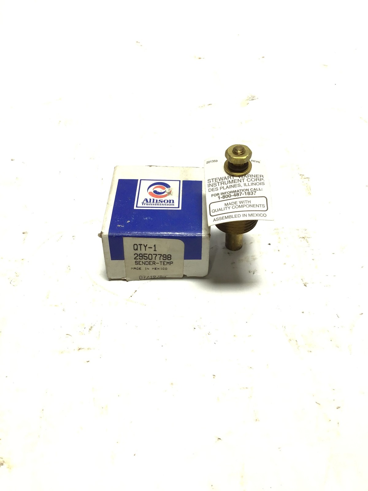 Allison 29507798 Transmission Water Temperature Sender Sensor Stewart Warner
