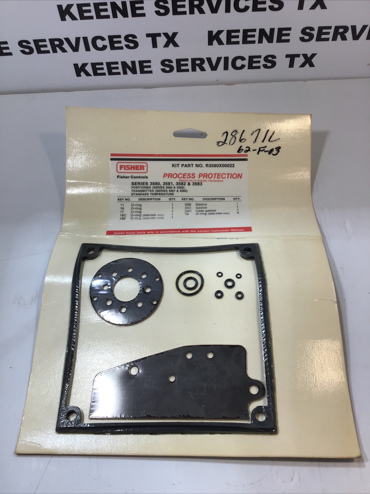 Fisher Controls Kit Part No R3580X00022