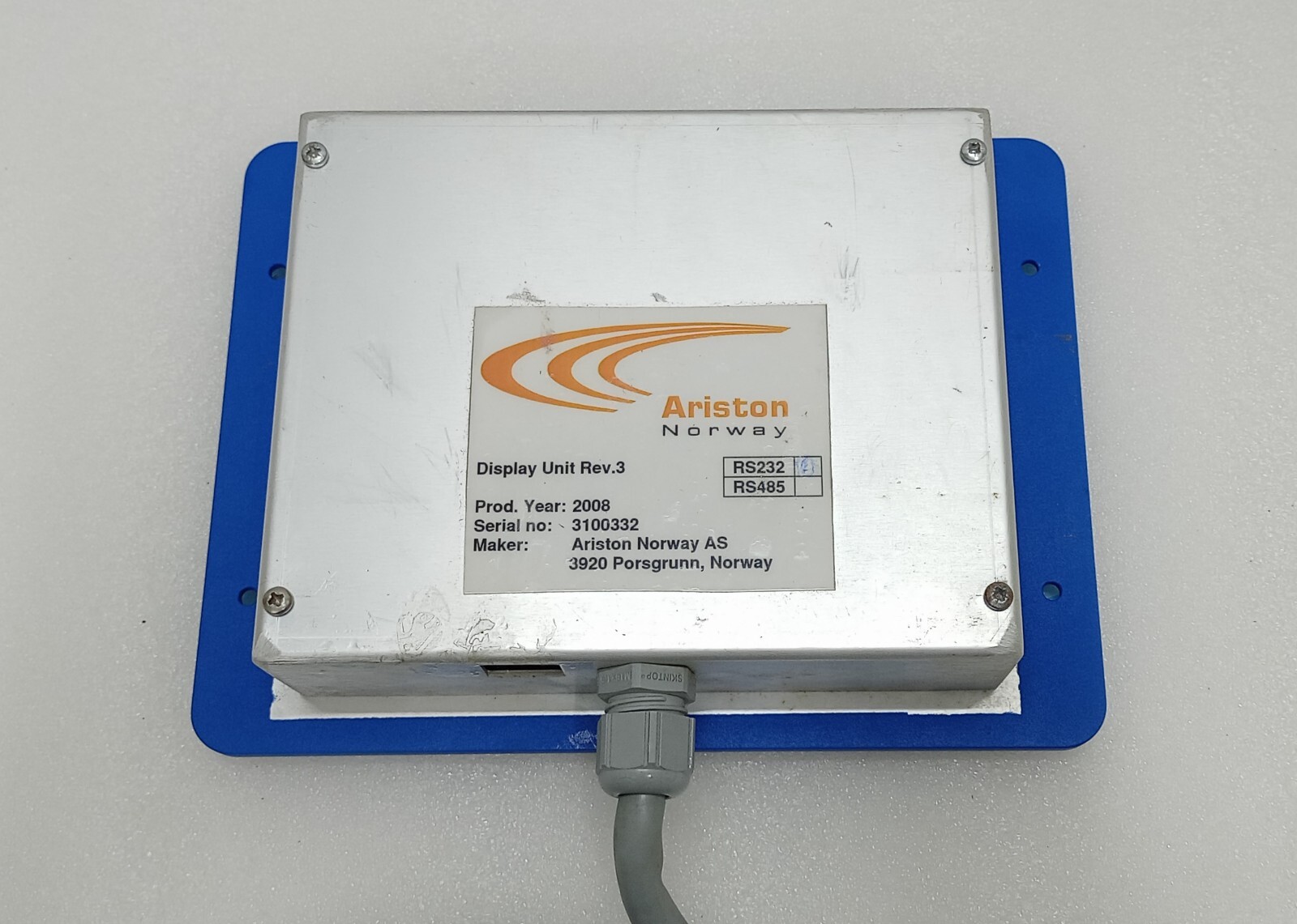 ARISTON Display Unit TDU Tank Monitoring Surveyor Systems REV 3.0