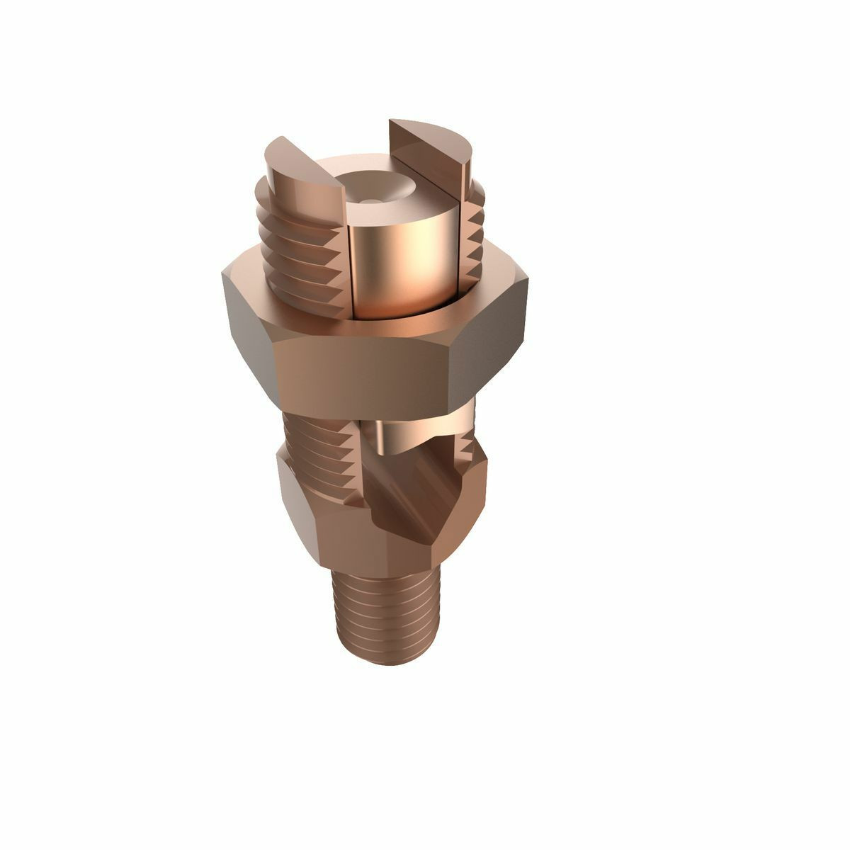 Burndy K2C23 Grounding Connector, Cable to Flat, 8-2 AWG / 10-1 AWG, 3/8 Stud