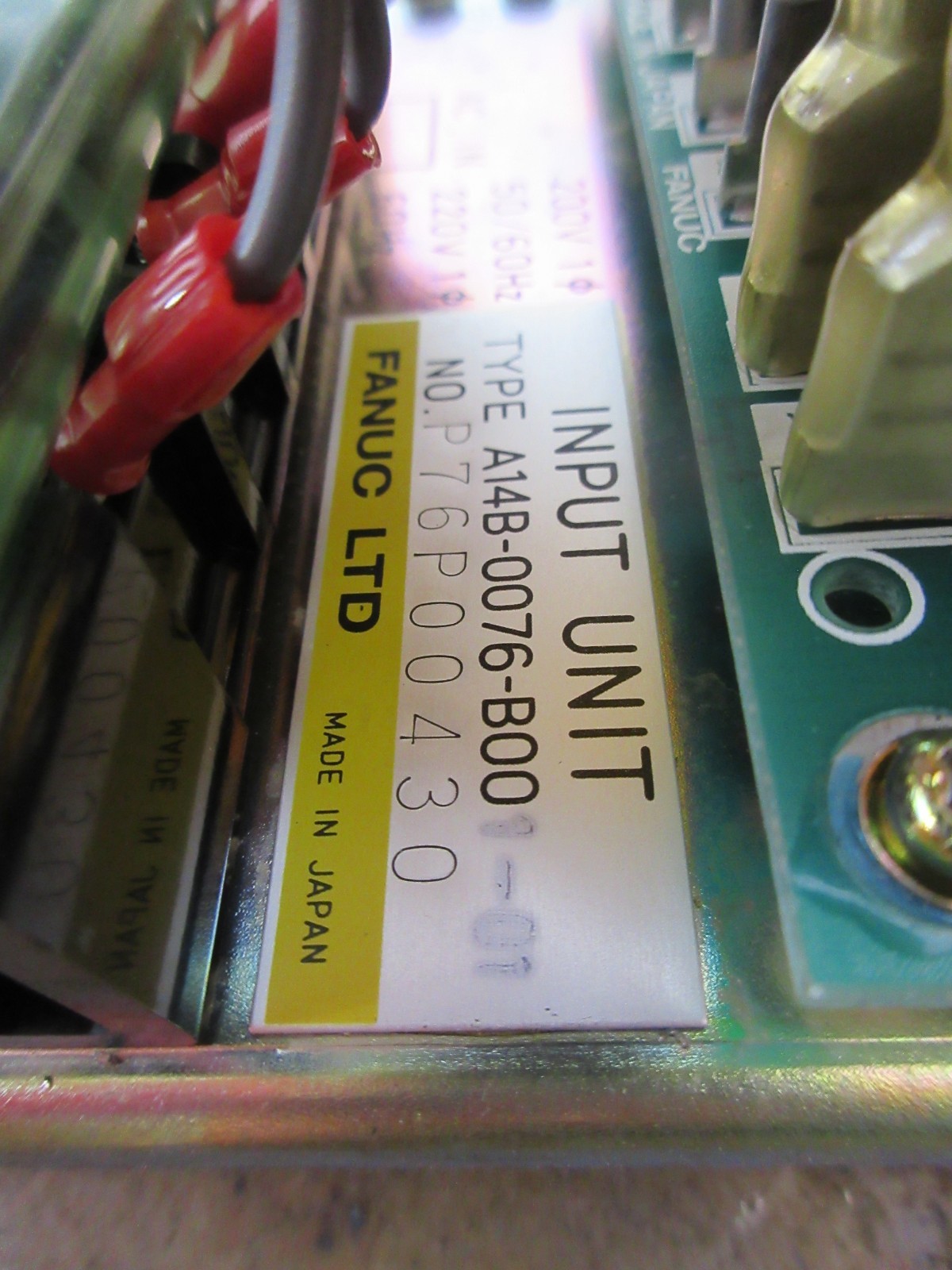 FANUC INPUT UNIT A14B-0076-B001-01 A16B-1600 0090
