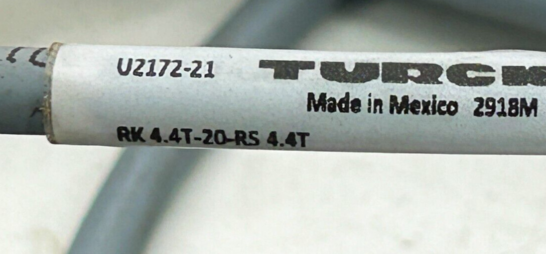 Turck RK 4.4T-20-RS 4.4T Cordset Euro Fast 250V 4Amps U2172-21