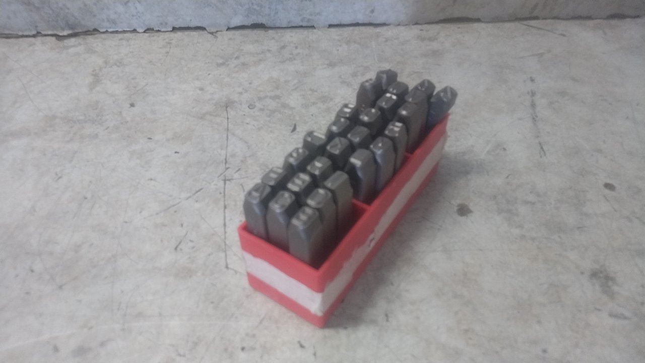 Brand Name 1F105 3-1/8 In Shank L A thru Z Heavy Duty Letter Set