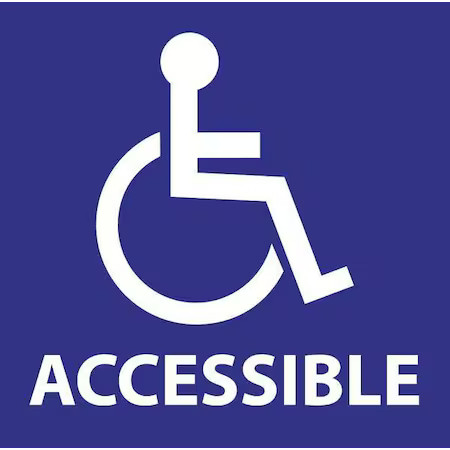 Zing 2715 Handicap Window Decals, 6H X 6W, Pk2, 2715