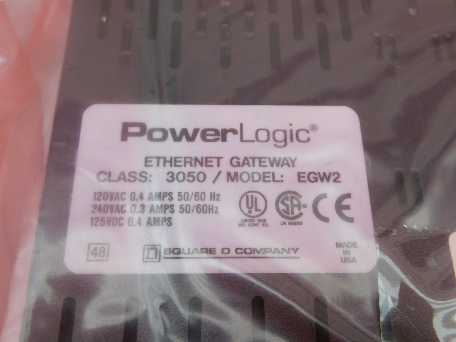 Square D EGW-2 PowerLogic Ethernet Gateway 3050-EGW2 NEW