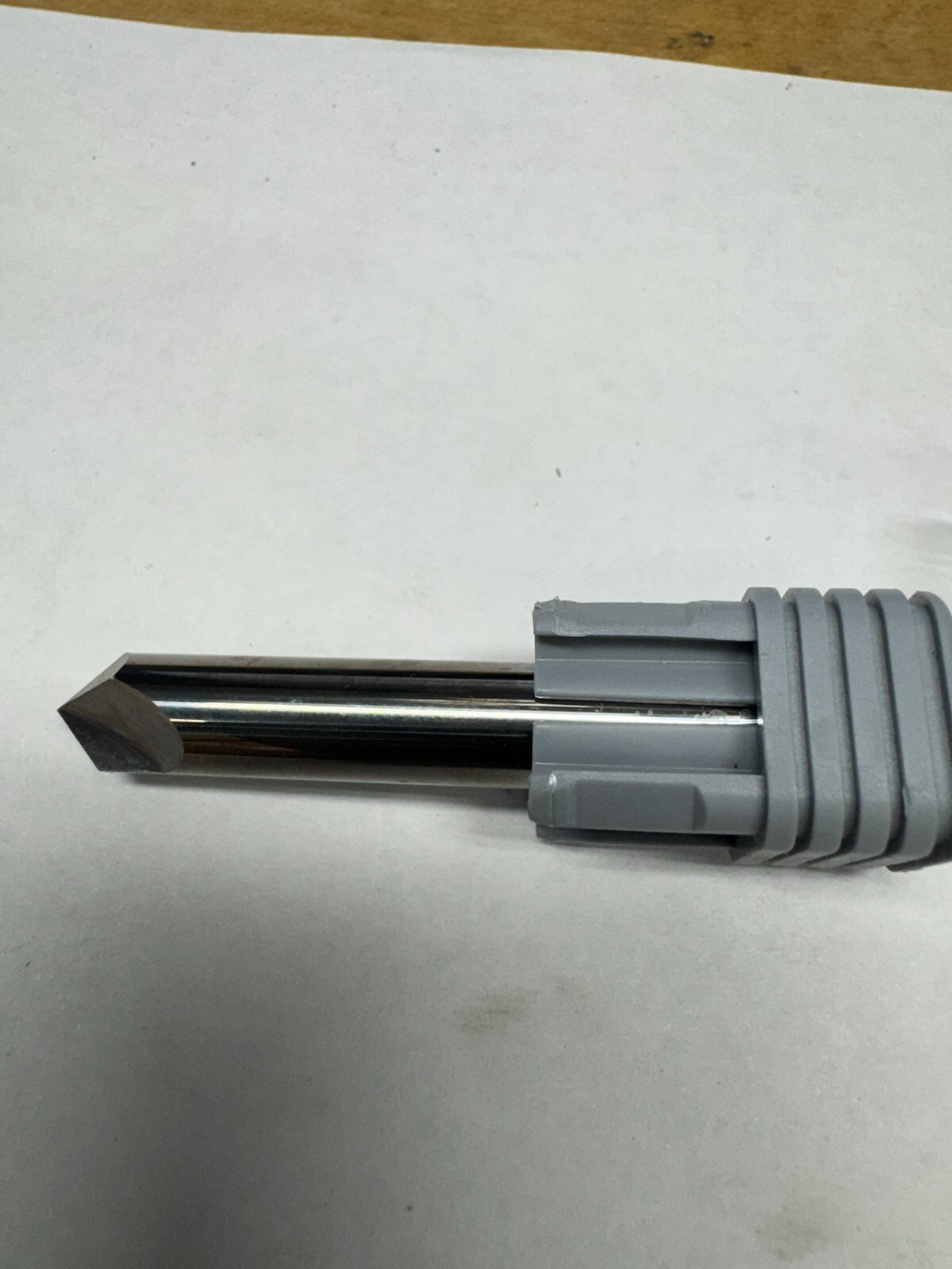 Harvey 72545 Chamfer Mill: 2 Flutes, Solid Carbide, 3/8″ Shank, Bright/Uncoated