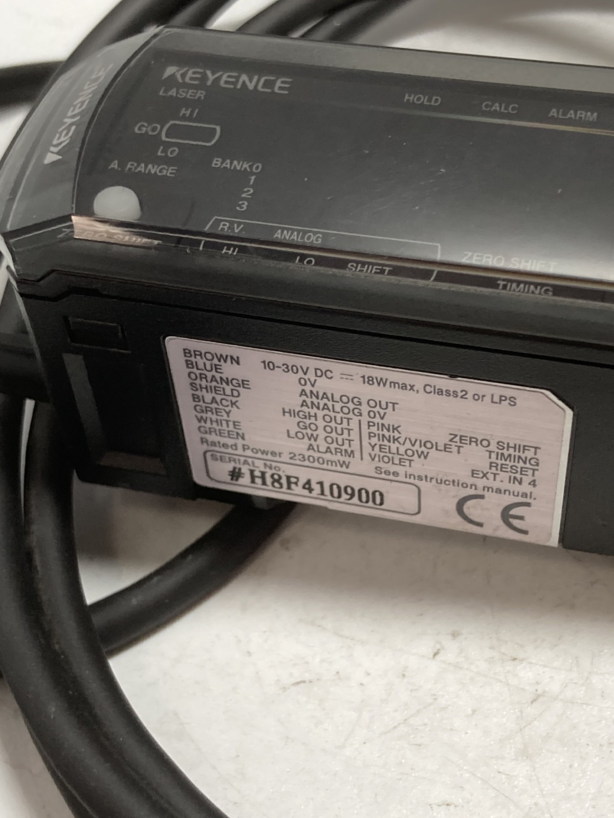 KEYENCE IL-1000 AMPLIFIER UNIT DIN-RAIL MOUNT TYPE 10-30VDC 18W MAX