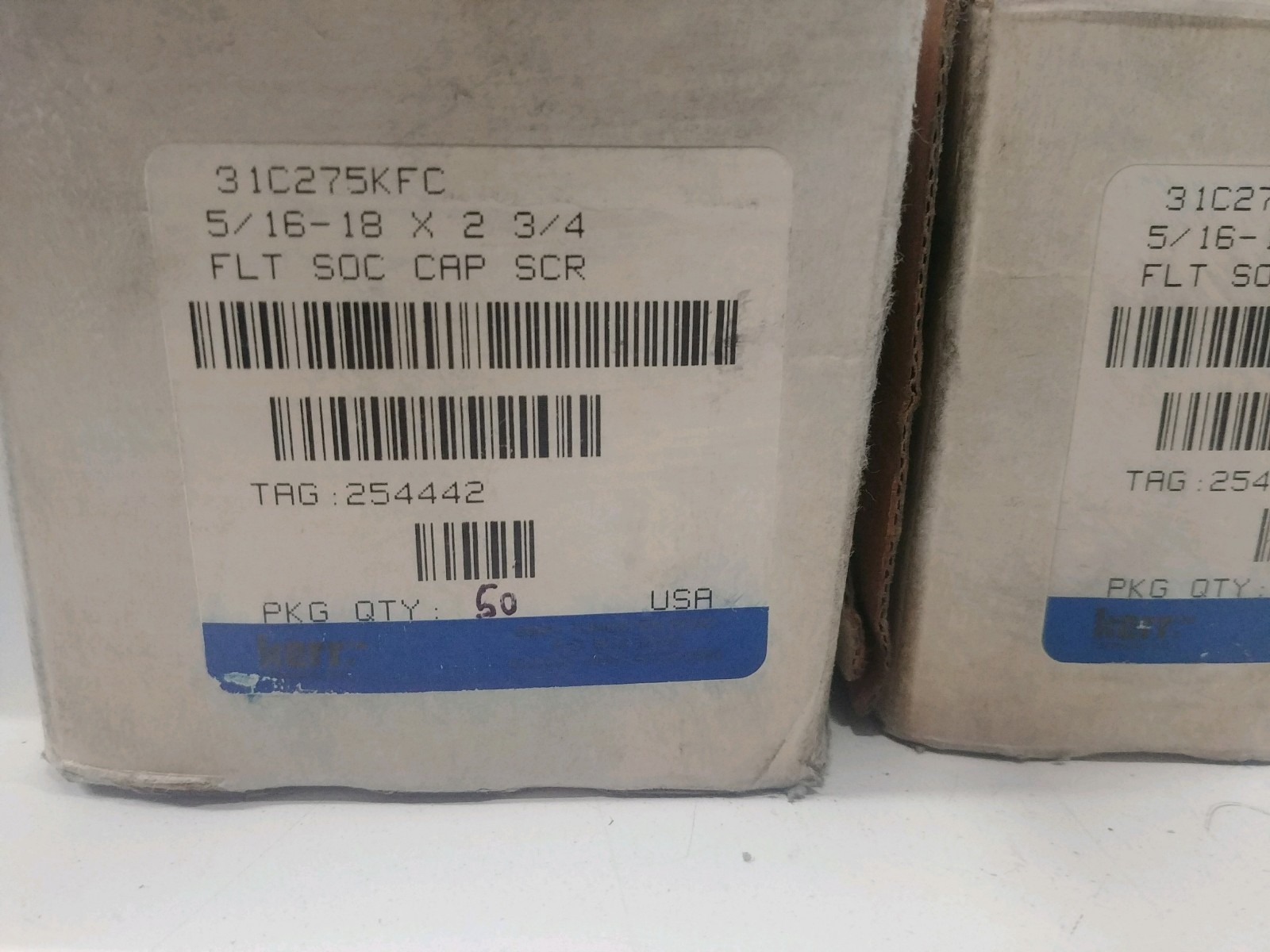 LOT OF (96) NEW OLD STOCK! KERR 5/16-18 X 2-3/4 FLAT SOCKET CAP SCREWS 31C275KFC