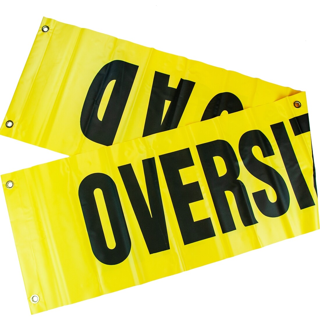 Wide Load/Oversize Load Banner – Brass Banner Grommets – 18″ x 84″ – 2 Pack