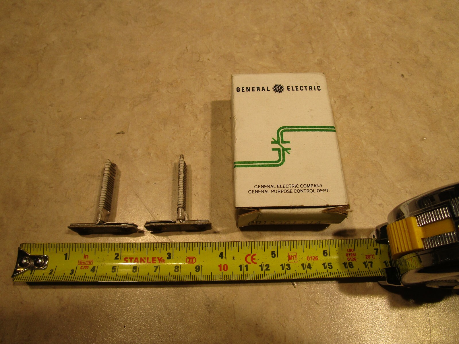 LOT OF 2 GENERAL ELECTRIC C1.31A THERMAL OVERLOAD HEATER ELEMENTS, H0419