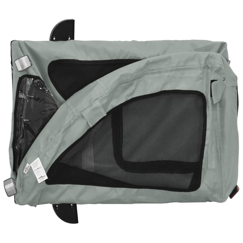 Pet Bike Trailer Grey Oxford fabric, iron, PVC Medium Durable