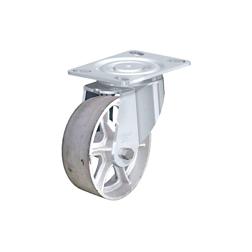 GRAINGER APPROVED LH-C080R-16 Plate Caster,Swivel,Iron,9 11/16″H 455T95