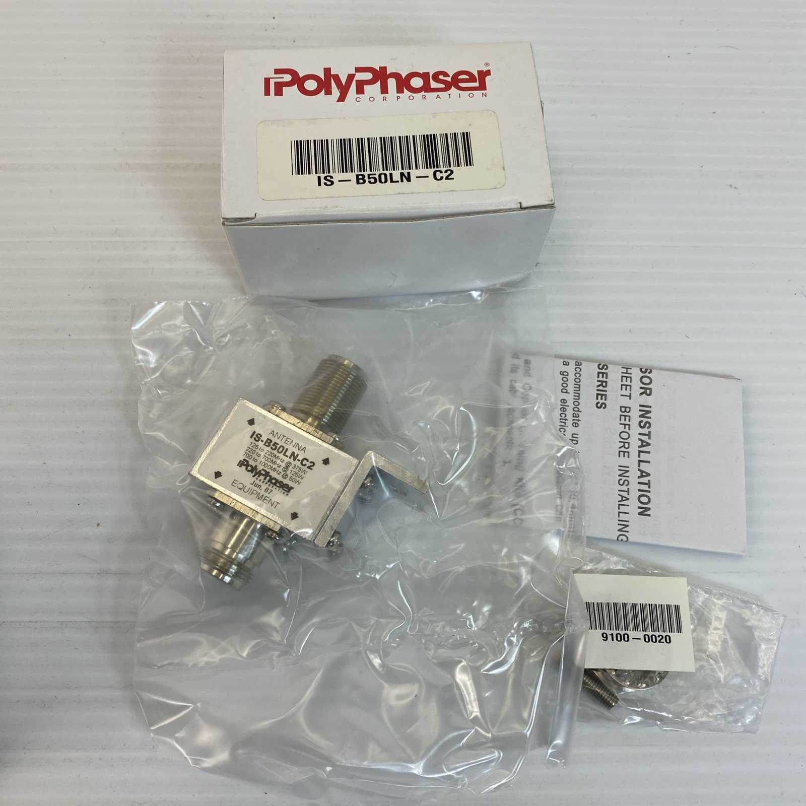 PROTECTION POLYPHASER RF SURGE PROTECTOR IS-B50LN-C2
