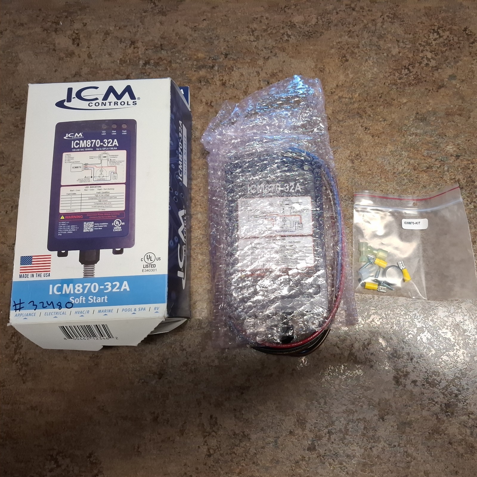 ICM Controls ICM870-32A Soft Starter w/ built-in start capacitor New – Open Box