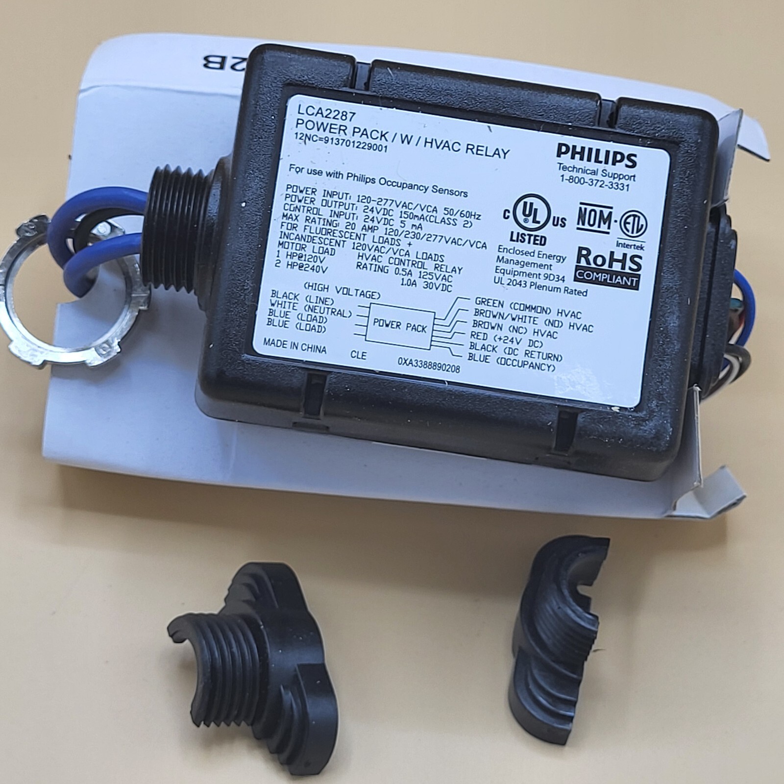 Philips LCA2287 Occupancy Sensor Power Pack w HVCA Relay 120/277 V 50/60 Hz