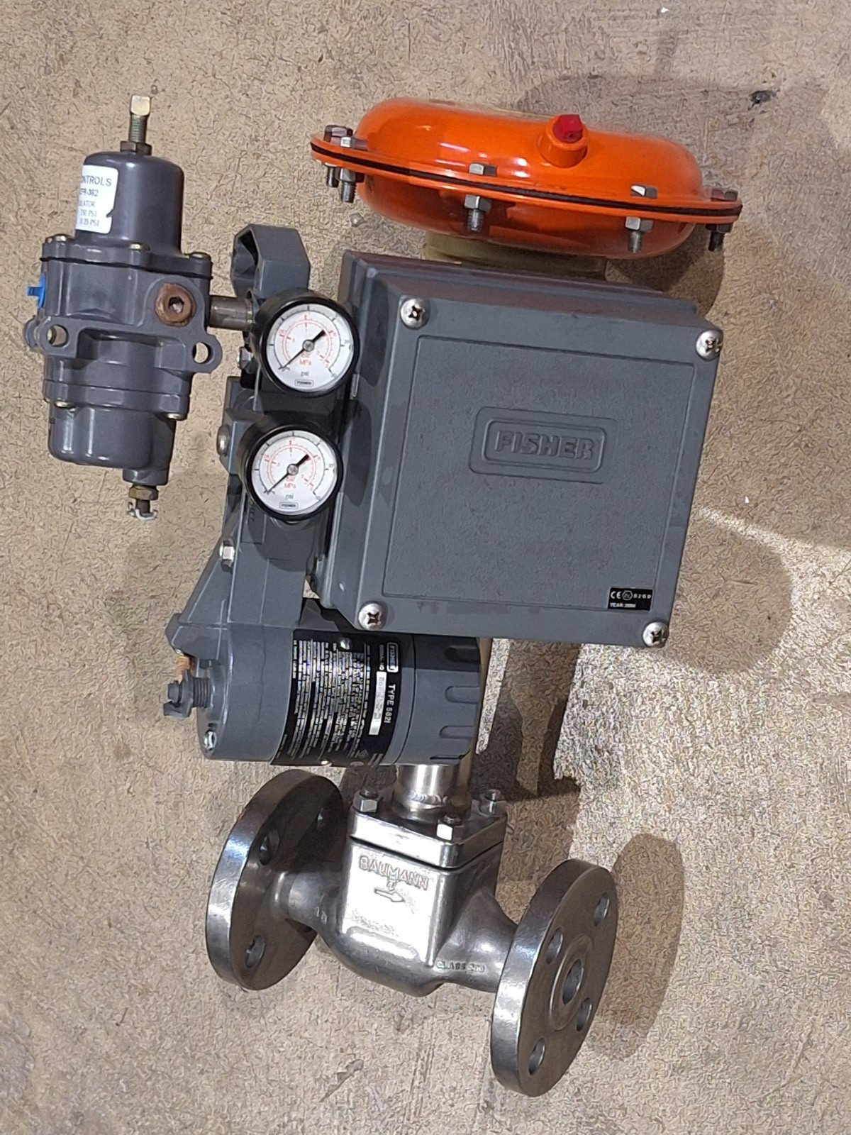 FISHER BAUMANN 32-24 577SVFE CONTROL VALVE 1″ FLANGED 316 STAINLESS 5-15 PSI