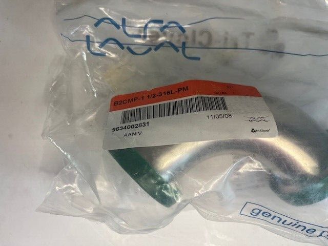 Alfa Laval B2CMP-11/2-316L-PM 90 Degree Elbow 1.5″ Sanitary Fittings SS NEW