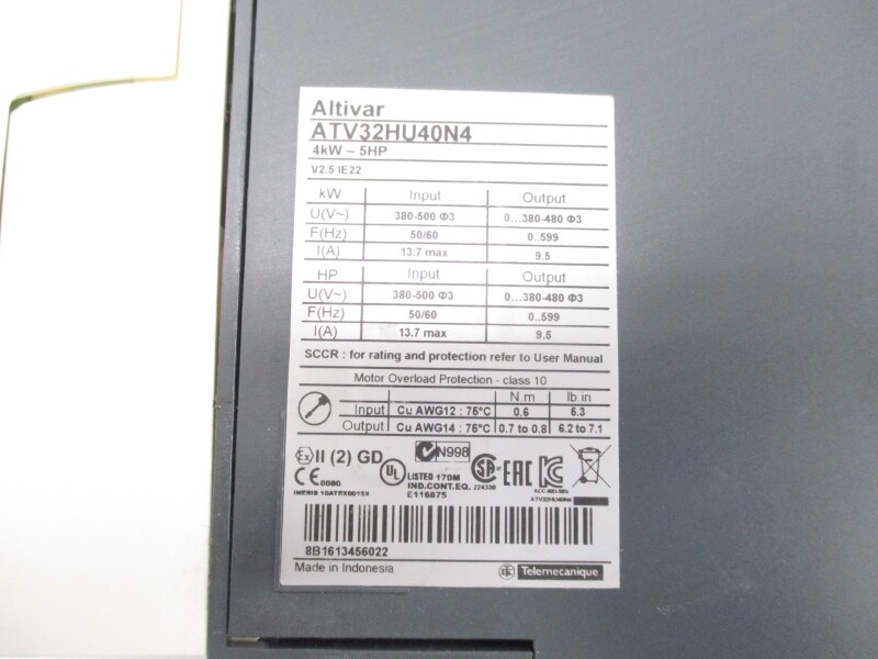 SCHNEIDER ELECTRIC ATV32HU40N4 380-500V 13.7A UNMP