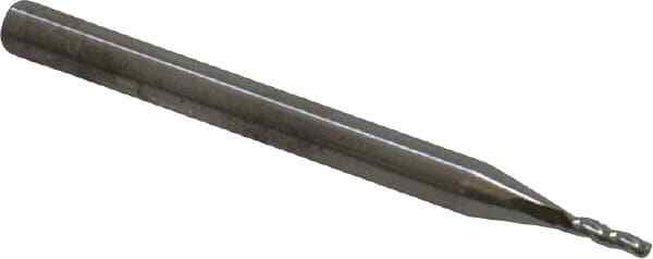 Square End Mill: 3/64” Dia, 3/16” LOC, 1/8” Shank, 1-1/2” OAL, 3 Flutes,