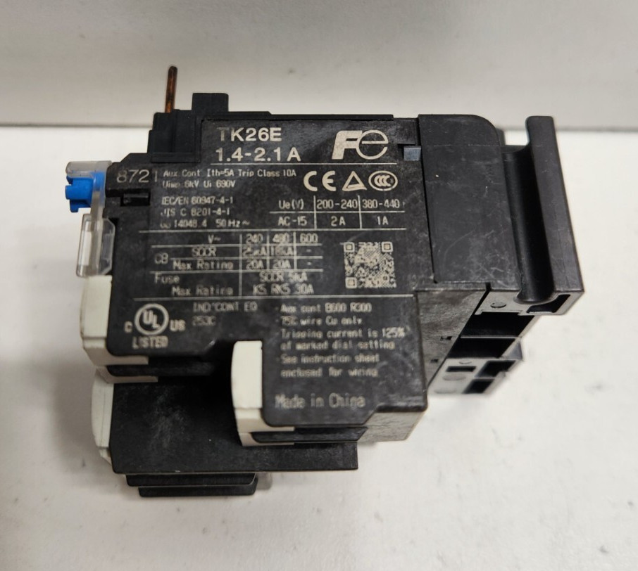 GUARANTEED! FUJI 1.4-2.1A OVERLOAD RELAY TK26E-1P4